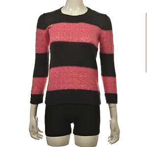J CREW Sequined Striped Sweater 
